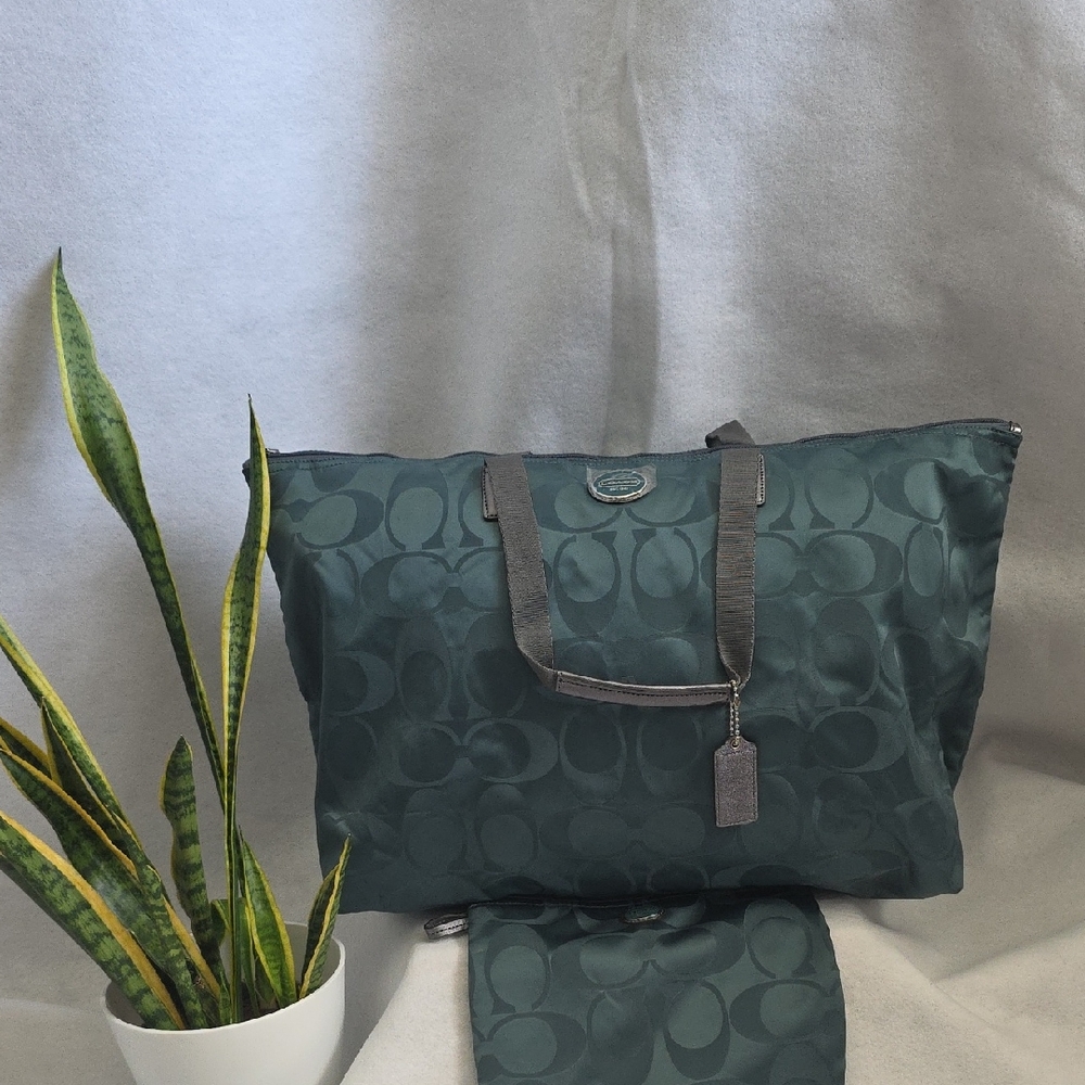 Coach Dark Green Tote Bag